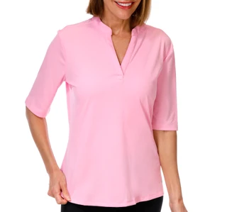 Thumbnail 1: REEL LEGENDS Women's Short Sleeve Freeline Mandarin Top 