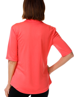 Thumbnail 2: REEL LEGENDS Women's Elbow Sleeve Freeline Mandarin Top 