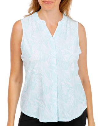 Thumbnail 1: REEL LEGENDS Petite Sleeveless Print Top 