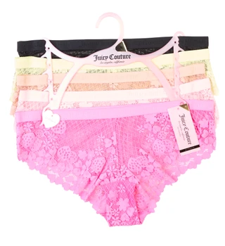 Thumbnail 1: Juicy Couture Juniors 5 Pk Lace Hipster Panties 