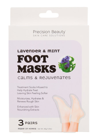 Thumbnail 1: Precision Beauty 3 Pk Lavender & Mint Foot Masks 