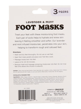Thumbnail 2: Precision Beauty 3 Pk Lavender & Mint Foot Masks 