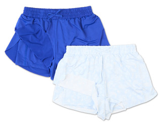 Thumbnail 2: No Comment Girls 2 Pk Double Layer Butterfly Shorts 