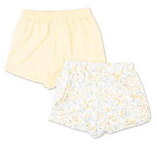Thumbnail 2: No Comment Girls 2 Pk Double Layer Butterfly Shorts 