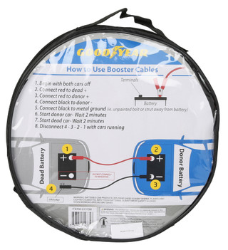 Thumbnail 2: Goodyear 8 Gauge - 12 Foot Booster Cables 