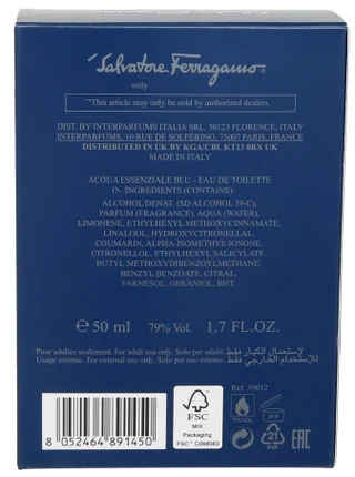 Thumbnail 2: FERRAGAMO Men's 1.7 oz Acqua Essenziale Blu Eau de Toilette 