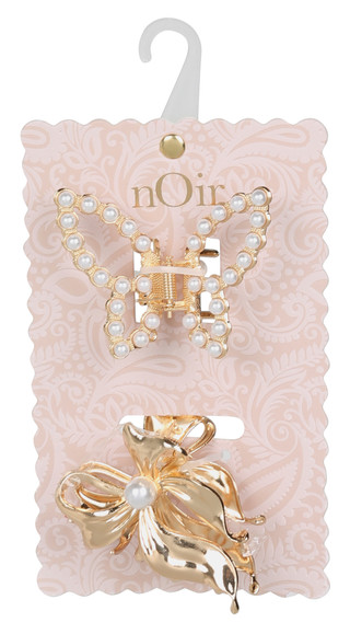 Thumbnail 1: Noir 2 Pk Claw Clips 
