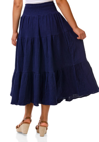 Thumbnail 2: Chelsea & Theodore Juniors Gauze Maxi Tier Skirt 
