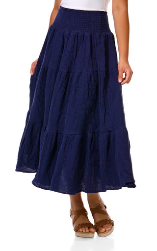 Thumbnail 3: Chelsea & Theodore Juniors Gauze Maxi Tier Skirt 