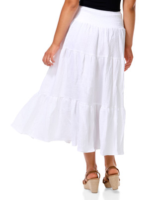 Thumbnail 2: Chelsea & Theodore Juniors Gauze Maxi Tier Skirt 