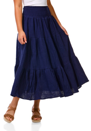 Thumbnail 1: Chelsea & Theodore Juniors Gauze Maxi Tier Skirt 