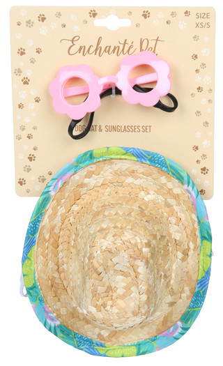 Thumbnail 1: Enchante Pet 2 Pc Dog Hat & Sunglasses Set 