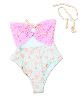 Thumbnail 2: BILLABONG Juniors Folk Story One Piece Swimsuit 