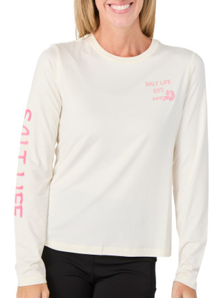 Thumbnail 2: Salt Life Women's Long Sleeve Graphic Crew Neck Top 