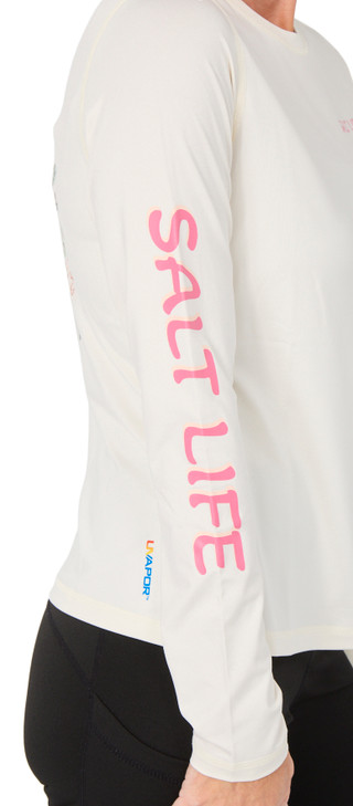 Thumbnail 3: Salt Life Women's Long Sleeve Graphic Crew Neck Top 