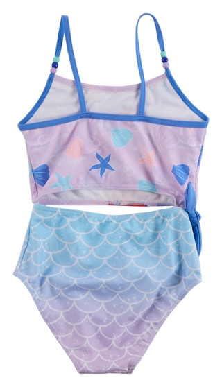 Thumbnail 2: LITTLE MERMAID Little Girls Cut Out One Piece Swimsuit 