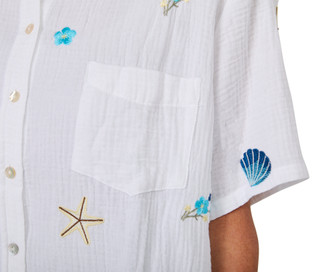 Thumbnail 3: Philosophy Women's Short Sleeve Cotton Button Down Top 