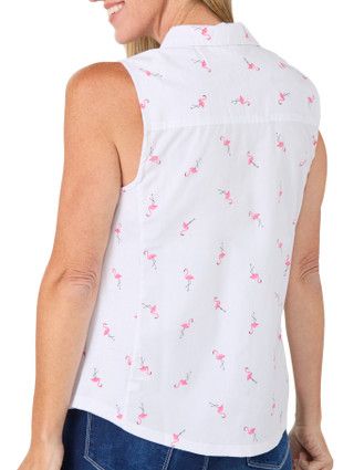Thumbnail 2: Coral Bay Women's Sleeveless Button Down Top 
