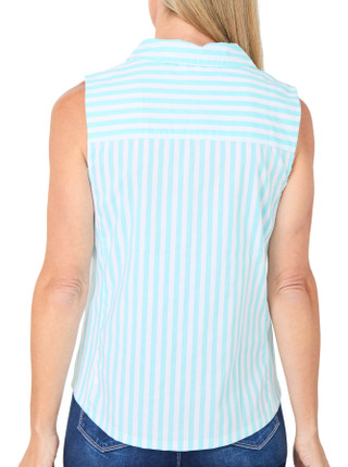 Thumbnail 2: Coral Bay Women's Sleeveless Button Down Top 