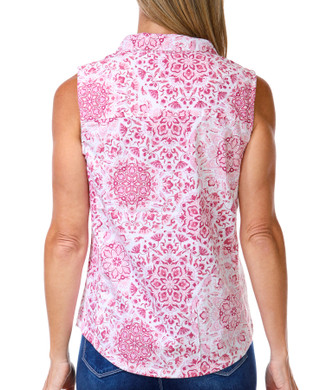 Thumbnail 2: Coral Bay Women's Sleeveless Button Down Top 