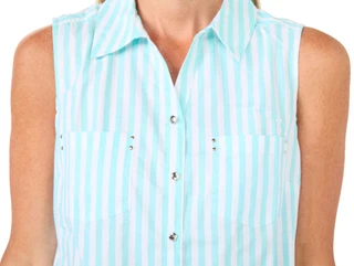 Thumbnail 3: Coral Bay Women's Sleeveless Button Down Top 