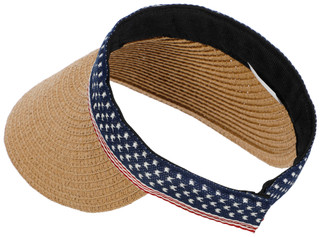 Thumbnail 2: LUCIANA Americana Star Band Straw Visor 
