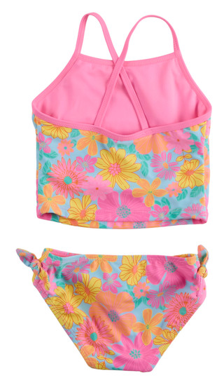 Thumbnail 2: Breaking Waves Little Girl's 2 Pc Floral Tankini Set 