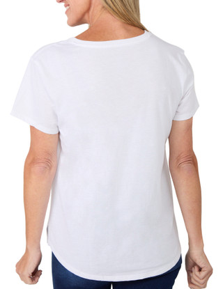 Thumbnail 2: REEL LEGENDS Women's Short Sleeve V Neck Graphic Tee 