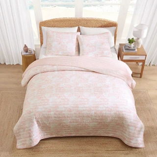 Thumbnail 10: TOMMY BAHAMA  Beach Bluff Toile Cotton Quilt Set 