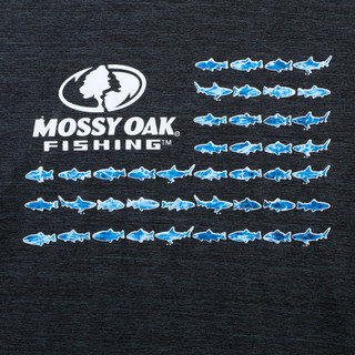 Thumbnail 2: Mossy Oak Men's Outdoor Fish Flag Performance Shirt 