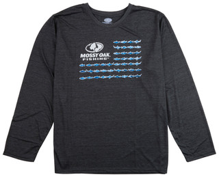 Thumbnail 1: Mossy Oak Men's Outdoor Fish Flag Performance Shirt 