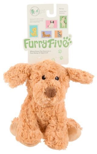 Thumbnail 1: Furry Five 9 in Sitting Lab Pet Toy 