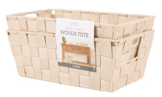 Thumbnail 1: SIMPLIFY 2 Pk Woven Small Shelf Totes 