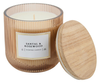 Thumbnail 2: EAST WEST 11 oz Santal & Rosewood Candle 