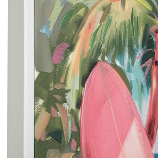 Thumbnail 2: Masterpiece Studios 19x25 Pink Surfboard Wall Art 