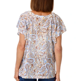 Thumbnail 3: Hearts of Palm Women's Short Sleeve Square Neck Top 