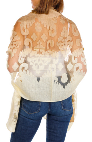 Thumbnail 2: Jessica McClintock Ombre Border Print Shawl 