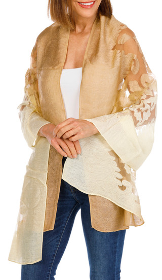 Thumbnail 1: Jessica McClintock Ombre Border Print Shawl 