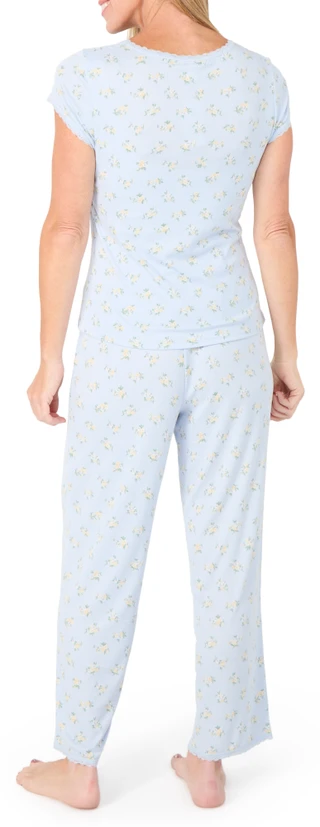 Thumbnail 2: Laura Ashley Women's 2 Pc Floral Pajama Pants Set 