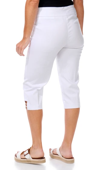 Thumbnail 3: Coral Bay Petite Gold Bar Hem Capris 