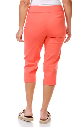 Thumbnail 2: Coral Bay Petite Gold Bar Hem Capris 
