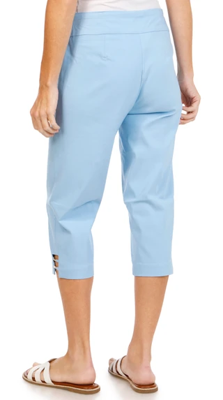 Thumbnail 2: Coral Bay Petite Gold Bar Hem Capris 