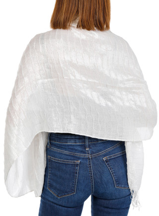 Thumbnail 2: Jessica McClintock Metallic Wave Pleated Shawl 