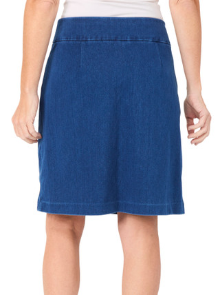 Thumbnail 3: Zac & Rachel Women's Stretch Denim Skort 