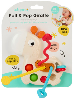 Thumbnail 1: Lulyboo Baby Pull & Pop Giraffe Interactive Toy 