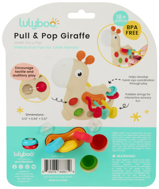 Thumbnail 2: Lulyboo Baby Pull & Pop Giraffe Interactive Toy 