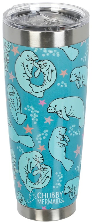 Thumbnail 3: Chubby Mermaids Manatee Toss Stainless Steel Tumbler 