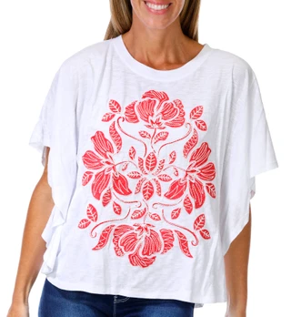 Thumbnail 1: Democracy Womens Elbow Sleeve Poncho Top 
