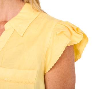 Thumbnail 3: Democracy Women's Short Sleeve Collared Button Down Top 