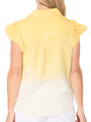 Thumbnail 4: Democracy Women's Short Sleeve Collared Button Down Top 